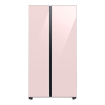 samsung 653 l frost free side by side door bespoke with aod refrigerator rs76cb81a3p0hl clean pink front view