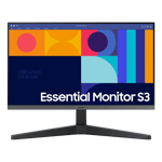 samsung fhd flat ips panel monitor ls24c334gawxxl black 24 inch front view model 01