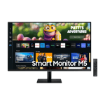 samsung m5 flat fhd smart monitor ls27cm500ewxxl black 27 inch 01