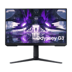 samsung odyssey g3 fhd gaming monitor ls24ag322nwxxl black 27 inch front view model view