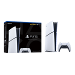 sony playstation 5 slim digital d chassi 2025 white front side view