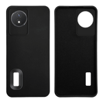 space cloth back case for vivo y02 black front view