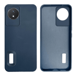 space cloth back case for vivo y02 blue front view