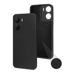 space cloth back case for vivo y16 y56 black front back view