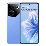 tecno camon 20 pro 5g serenity blue 128gb 8gb ram front and back view