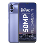 tecno spark 9t iris purple 64gb 4gb ram front and back view