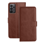 trumbote flip cover for samsung galaxy a23 5g brown front view
