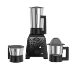 ultra topp 750 w mixer grinder 3 jars jet black front view