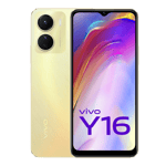 vivo y16 drizzling gold 128gb 4gb ram front and back view