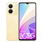vivo y36 vibrant gold 128gb 8gb ram front and back view