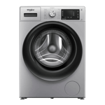 whirlpool 8 0kg fully automatic front load washing machine with ozone air refresh technology majestic silver front view