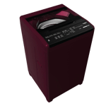 whirlpool6 5kg fully automatic top load washing machine white magic classic genx rosewood wine Front Left View