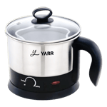 yarr yr mk01 600w multi electric kettle black silver 1 2 l Front View