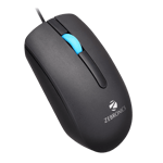 zebronics zeb juggle wired mouse black front side view
