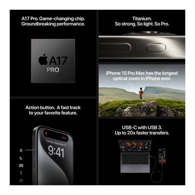 Buy Apple iPhone 15 Pro Black Titanium online at best price
