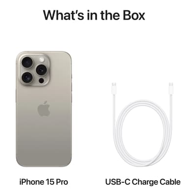 Get the new Apple iPhone 15 Pro (256GB) in Natural Titanium