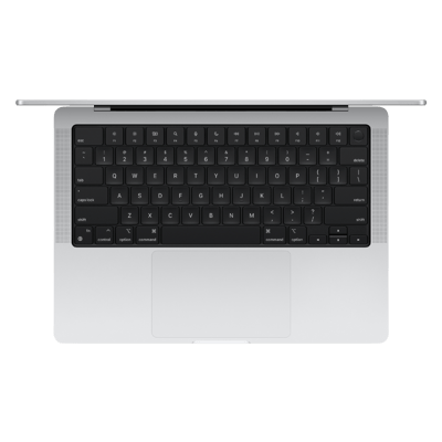 Apple macbook pro m4 chip with 10 core cpu and 10 core gpu mac os laptop 14 inchs mw2w3hn a silver 16gb 512gb Top View