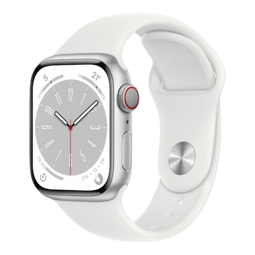 Get Apple Watch Series 8 GPS + Cellular Silver Steel Case