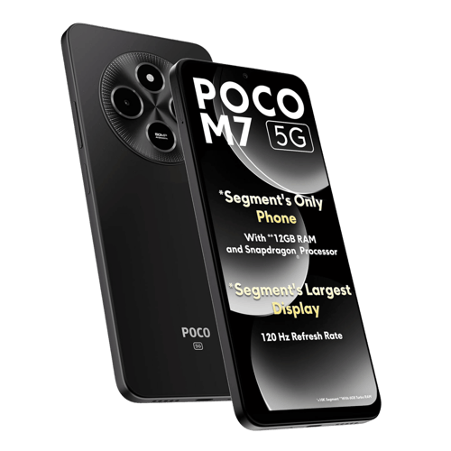 Order Poco M7 5G (6GB/128GB, Satin Black) Online in India!