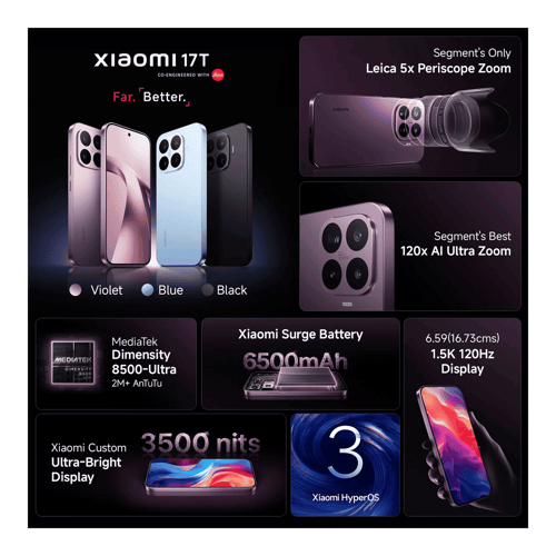 Order Xiaomi 17T 5G Violet (12gb/512gb) at Great Savings!