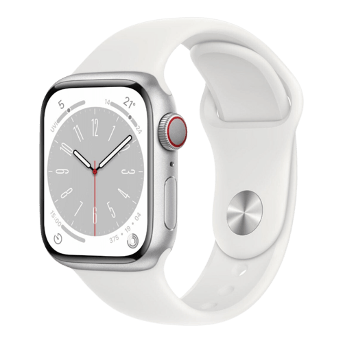 Get Apple Watch Series 8 GPS + Cellular Silver Aluminium Case