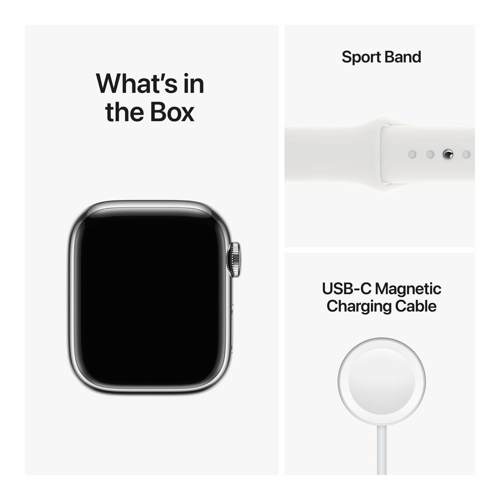 Buy Apple Watch Series 8 GPS + Cellular Silver Steel Case