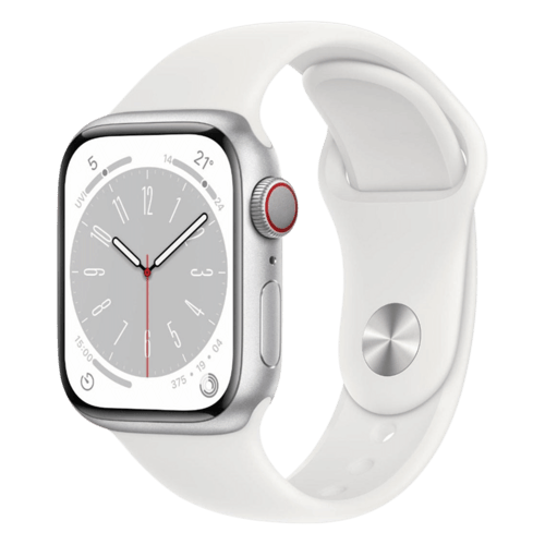 Get Apple Watch Series 8 GPS + Cellular White Case 45 mm