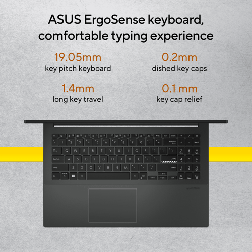 ASUS VivoBook Go 15 AMD R3 Laptop (Mixed Black,8GB-512GB)