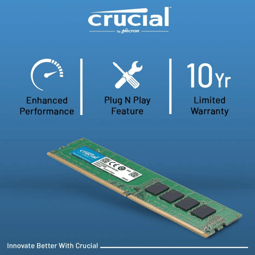Shop Crucial Basics 2666Mhz Single RAM Memory (8GB,Green)