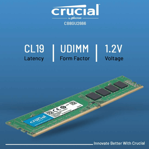 Shop Crucial Basics 2666Mhz Single RAM Memory (8GB,Green)