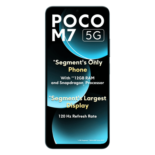 Shop the New Poco M7 5G Ocean Blue, 6GB-128GB on Easy EMI!