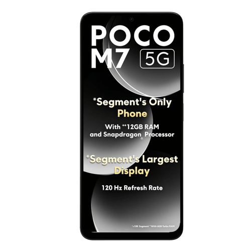 Order Poco M7 5G (6GB/128GB, Satin Black) Online in India!