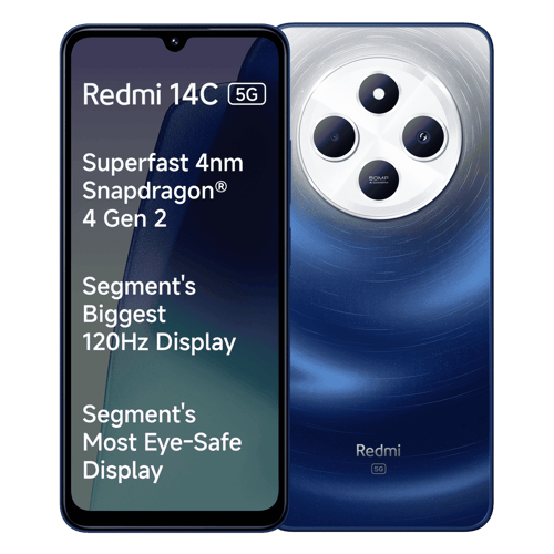 Buy Redmi 14C 5G ( Starlight Blue, 4GB-64GB ) at best Price