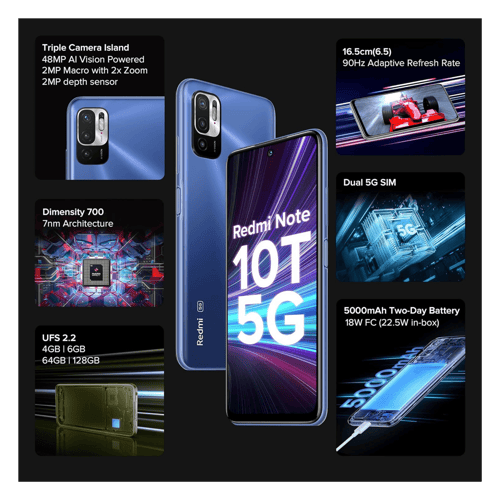 Buy Redmi Note 10T 5G (Metallic Blue, 4GB/64GB) Online Price Buy Redmi Note 10T 5G (Metallic Blue, 4GB/64GB) Online Price