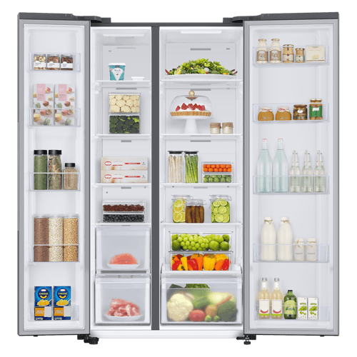 Shop Samsung 653L Frost Free Side By Side Door Fridge | Inox