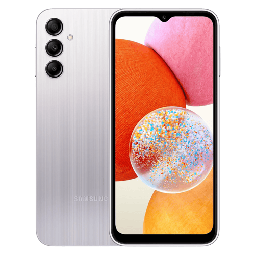 Shop the Latest Samsung Galaxy A14 silver at Poorvika Online