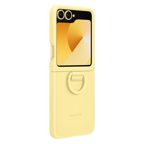 Samsung Silicone Ring Case For Galaxy Z Flip 5G (Yellow)