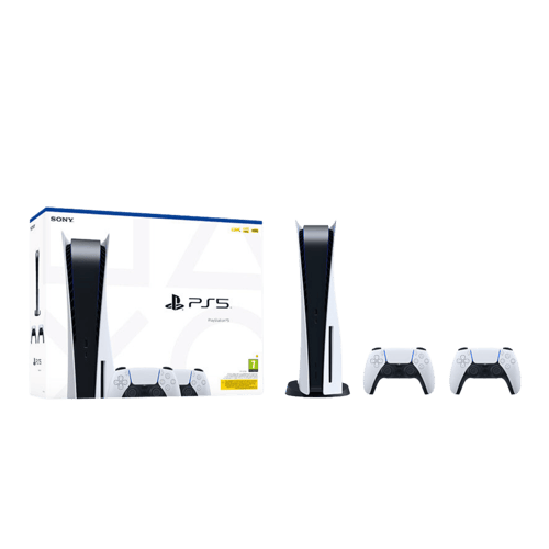 Sony PS 5 Standard Standalone Two DualSense Bundle ( White )