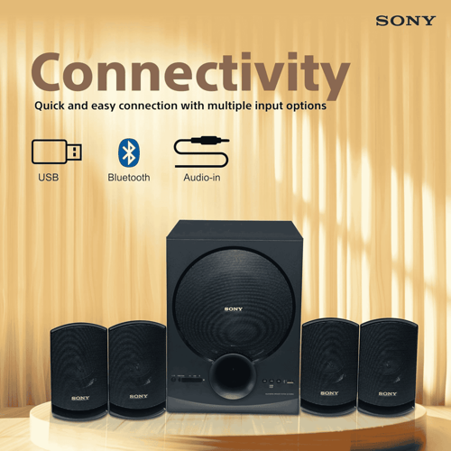 Sony SA D40M2 Multimedia Speaker System 100W Black - Main Image