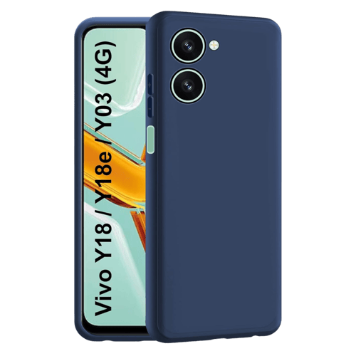 Space Cloth Silicon Back Case Vivo Y28S/Y28e/Y18/Y18e (Blue)