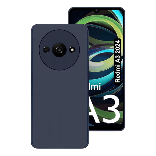 Order Space Blue Cloth Silicon Case for Redmi A3 Online