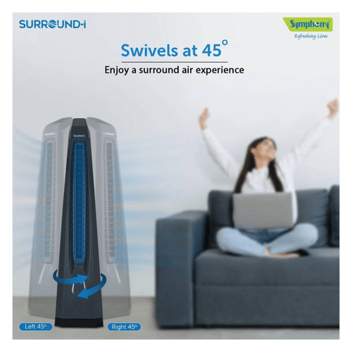 Order Symphony Surround-i Bladeless Tower Fan, Grey Now!
