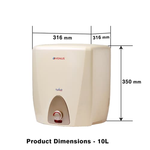 Venus 10L Splash Copper Storage Water Heater | Ivory