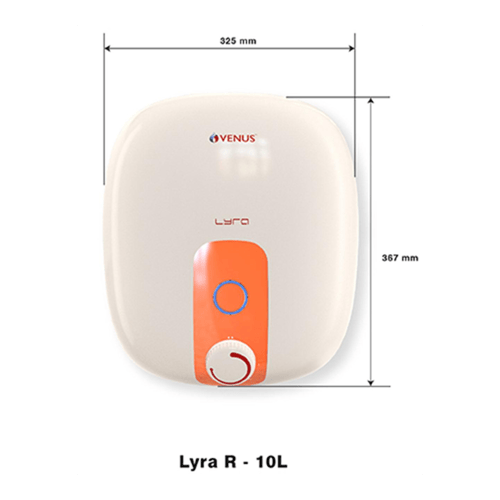 Venus Lyra Storage Water Heater | 10 ltr | Ivory Orange