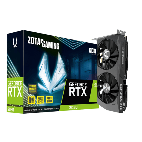 Zotac Nvidia Geforce RTX 3050 Gaming 8GB Graphics Card Black