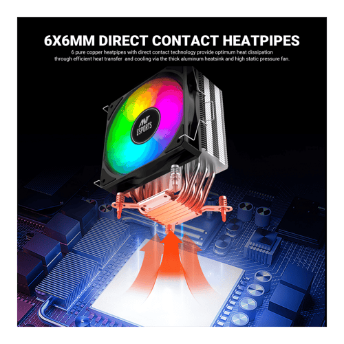 Buy Ant Esports ICE-C612 V2 ARGB CPU Air Cooler Black now
