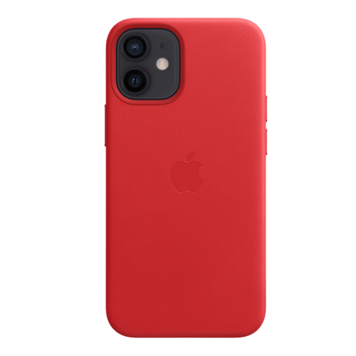 Buy Apple Leather Case With MagSafe For iPhone 12 Mini Red