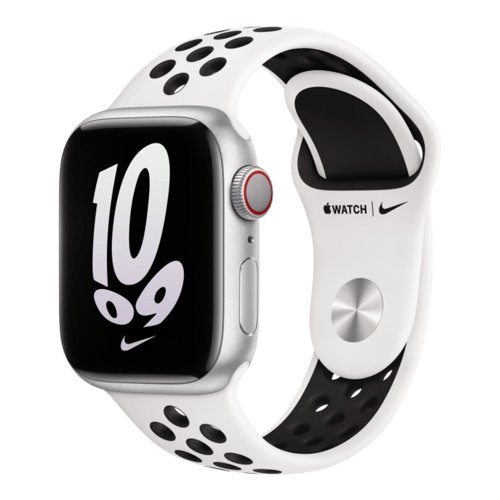 Get Apple Watch Nike Sport Band 41mm (Summit White Black)