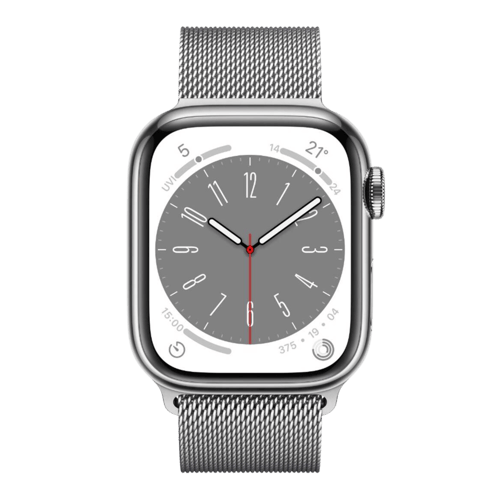 Apple Watch Series 9 LTE 45mm Stainless Steel Milanese Loop - LMT