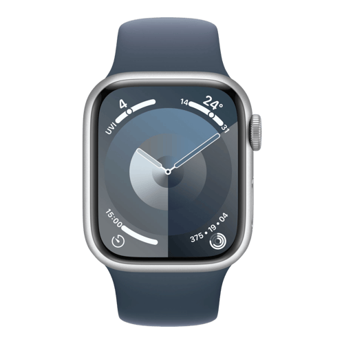 Apple Watch9 Silver Aluminium Case 45mm+Cellular| Storm Blue